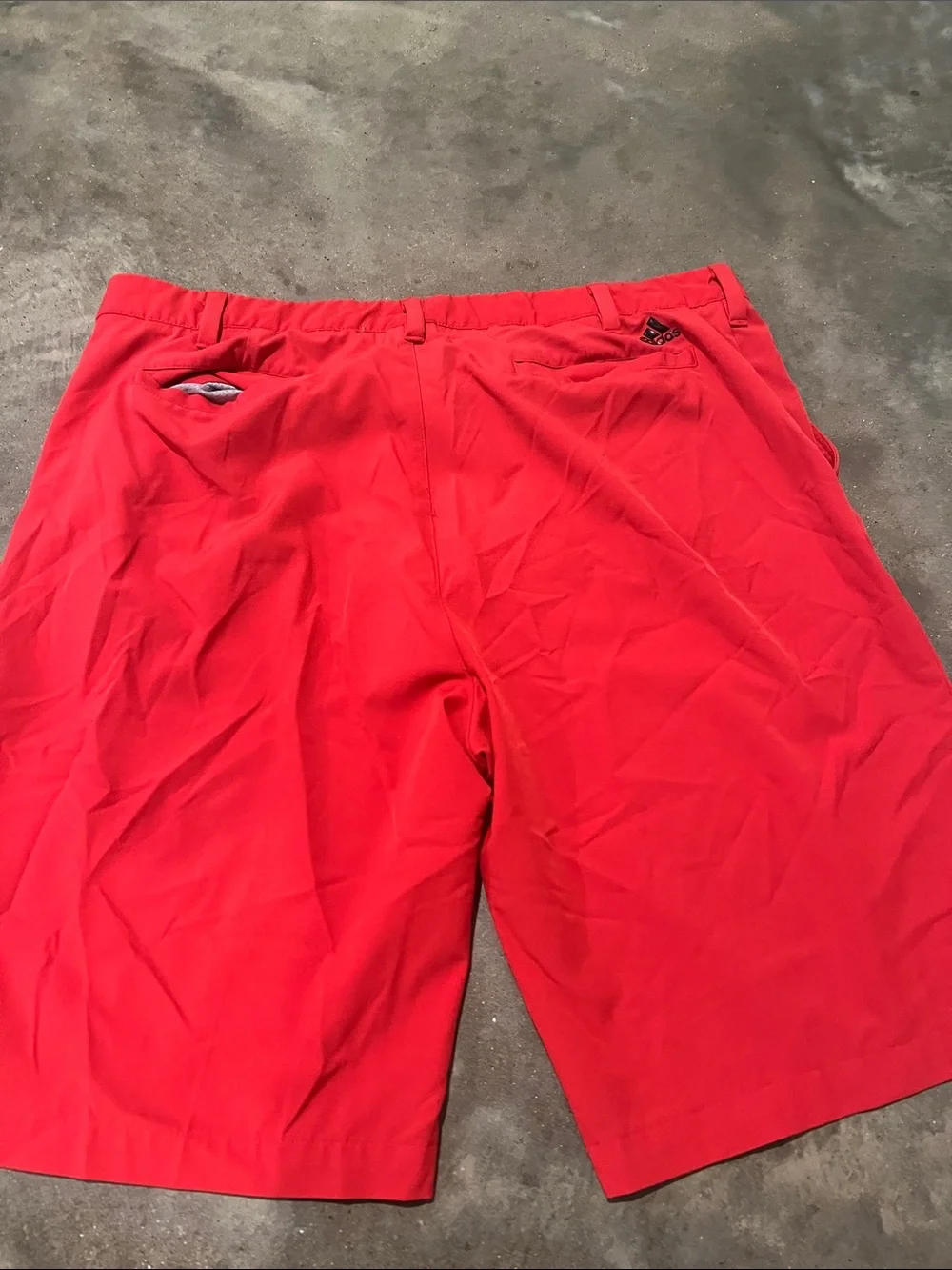 adidas Men's Bright Red Flat-Front Performance Shorts
